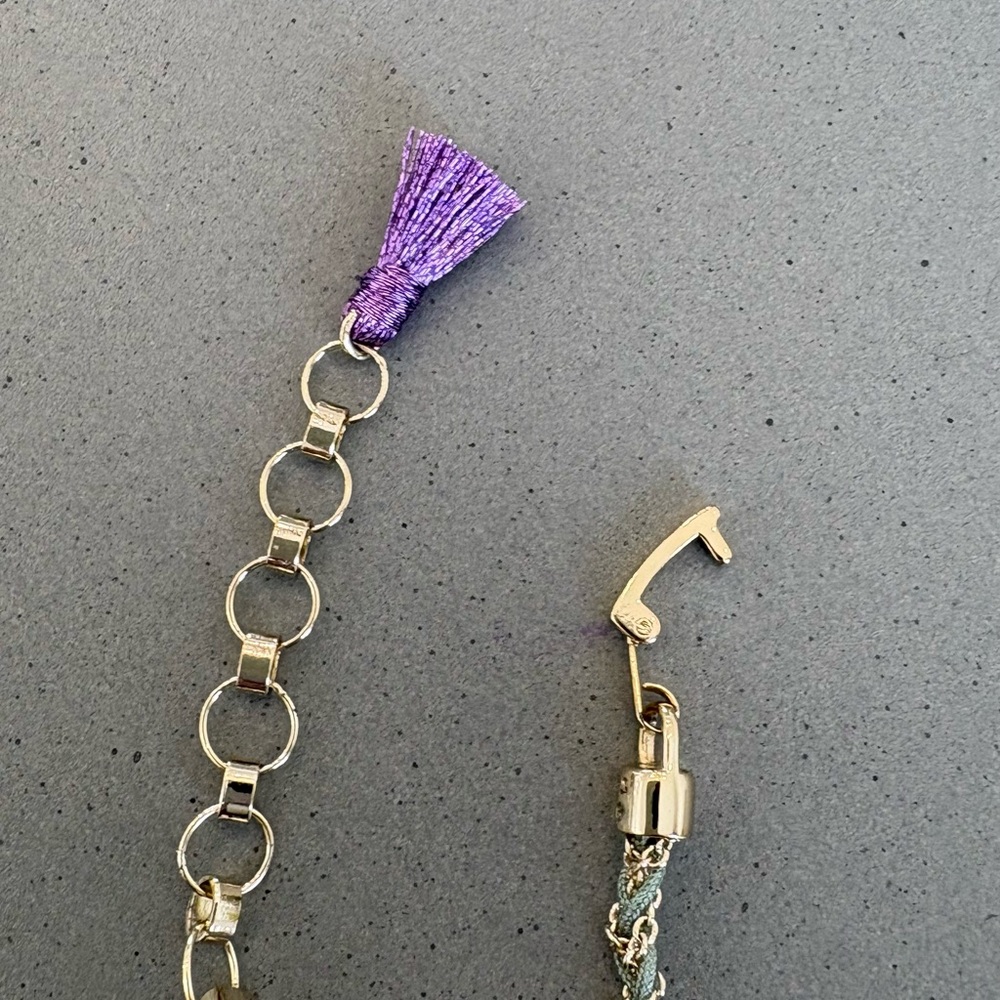 Kendra Scott Gold-Tone Necklace with Iridescent Stone and White Pearl - Picture 2 of 7
